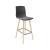Noom 50 Polypropylene Armless Bar Stool w/Wood Legs