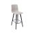 Noom 50 Polypropylene Armless Bar Stool w/Wood Legs