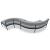 Nora Fabric/Metal Wavy Seating Office Bench