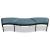 Nora Fabric/Metal Wavy Seating Office Bench