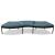 Nora Fabric/Metal Wavy Seating Office Bench