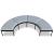 Nora Fabric/Metal Circular Seating Office Bench