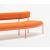 Nora Fabric/Metal Wavy Seating Office Bench