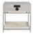 Lyra Wood/Fur/Metal Nightstand w/Drawer