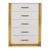 Obsession 5-Drawer Wood Veneer Chest with LED Lighting