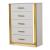 Obsession 5-Drawer Wood Veneer Chest with LED Lighting