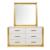 Obsession Square Wood Veneer Mirror with LED Lighting