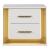 Obsession 2-Drawer Wood Veneer Nightstand with LED Lighting