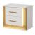 Obsession 2-Drawer Wood Veneer Nightstand with LED Lighting