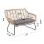 Antibes 2.0 Steel Rattan 4-Piece Patio Conversation Set w/Cushions