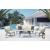Riviera Rope Wicker 4-Piece 5 Seater Patio Conversation Set w/Cushions