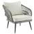 Riviera Rope Wicker 4-Piece 5 Seater Patio Conversation Set w/Cushions