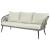Riviera Rope Wicker 4-Piece 5 Seater Patio Conversation Set w/Cushions