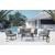 Riviera Rope Wicker 4-Piece 5 Seater Patio Conversation Set w/Cushions