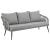 Riviera Rope Wicker 4-Piece 5 Seater Patio Conversation Set w/Cushions