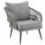 Riviera Rope Wicker 4-Piece 5 Seater Patio Conversation Set w/Cushions