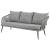 Riviera Rope Wicker 4-Piece 5 Seater Patio Conversation Set w/Cushions