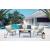 Riviera Rope Wicker 4-Piece 4 Seater Patio Conversation Set w/Cushions