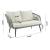 Riviera Rope Wicker 4-Piece 4 Seater Patio Conversation Set w/Cushions