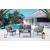 Riviera Rope Wicker 4-Piece 4 Seater Patio Conversation Set w/Cushions