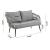 Riviera Rope Wicker 4-Piece 4 Seater Patio Conversation Set w/Cushions