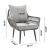 Riviera Rope Wicker 4-Piece 4 Seater Patio Conversation Set w/Cushions