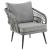 Riviera Rope Wicker 4-Piece 4 Seater Patio Conversation Set w/Cushions