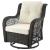 Fruttuo Swivel Steel Rattan 3-Piece Patio Conversation Set w/Cushions