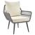 Portofino Rope Wicker 4-Piece Patio Conversation Set w/Cushions