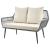 Portofino Rope Wicker 4-Piece Patio Conversation Set w/Cushions