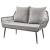 Portofino Rope Wicker 4-Piece Patio Conversation Set w/Cushions