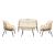 Pine 4-Piece Patio Conversation Set