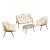 Pine 4-Piece Patio Conversation Set