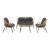 Pine 4-Piece Patio Conversation Set