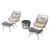 Ashland 3-Piece Patio Conversation Set w/Foot Ottomans
