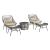Ashland 3-Piece Patio Conversation Set w/Foot Ottomans