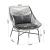 Ashland 3-Piece Patio Conversation Set w/Foot Ottomans