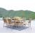 Genoa 7-Piece Steel Rectangle Glass Top Outdoor Dining Table w/6 Armchairs