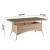 Genoa 7-Piece Steel Rectangle Glass Top Outdoor Dining Table w/6 Armchairs