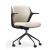 Ofy Office Visitor Swivel Chair w/Non-Adjustable Armrests, Black Frame, Castors