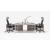 Ogi U Office Straight 2-Desk Bench w/Managerial Storage