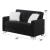 Ontario Fabric Storage Sleeper Loveseat