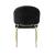 Onyx Velvet Dining Chair w/Gold Legs