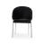 Onyx Velvet Dining Chair w/Stainless Steel Legs