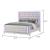 Opium King Size Bed with Leatherette Upholstered Footboard & Headboard, LED Lighting