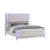 Opium Bed with Leatherette Upholstered Footboard & Headboard, LED Lighting