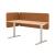 Twin Acoustic Fabric Side Screen for Bench Desk