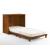 Orion Wood Murphy Cabinet Bed w/Mattress