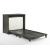 Orion Wood Murphy Cabinet Bed w/Mattress