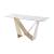 Orleans Ceramic Top Console Table with Brass Base